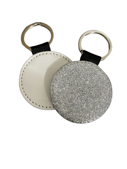 Circle Glitter Keychains (one side for sublimation)