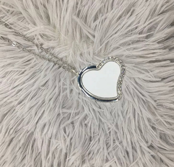 Silver Hanging Heart Chain